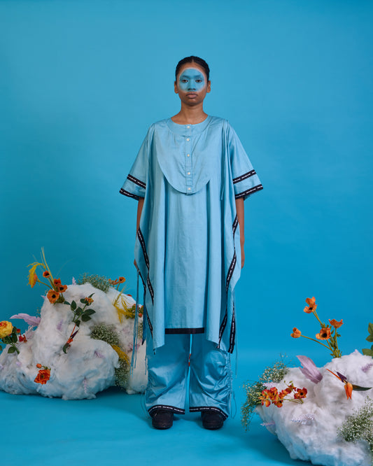 Kurta yoke - cords kaftan set