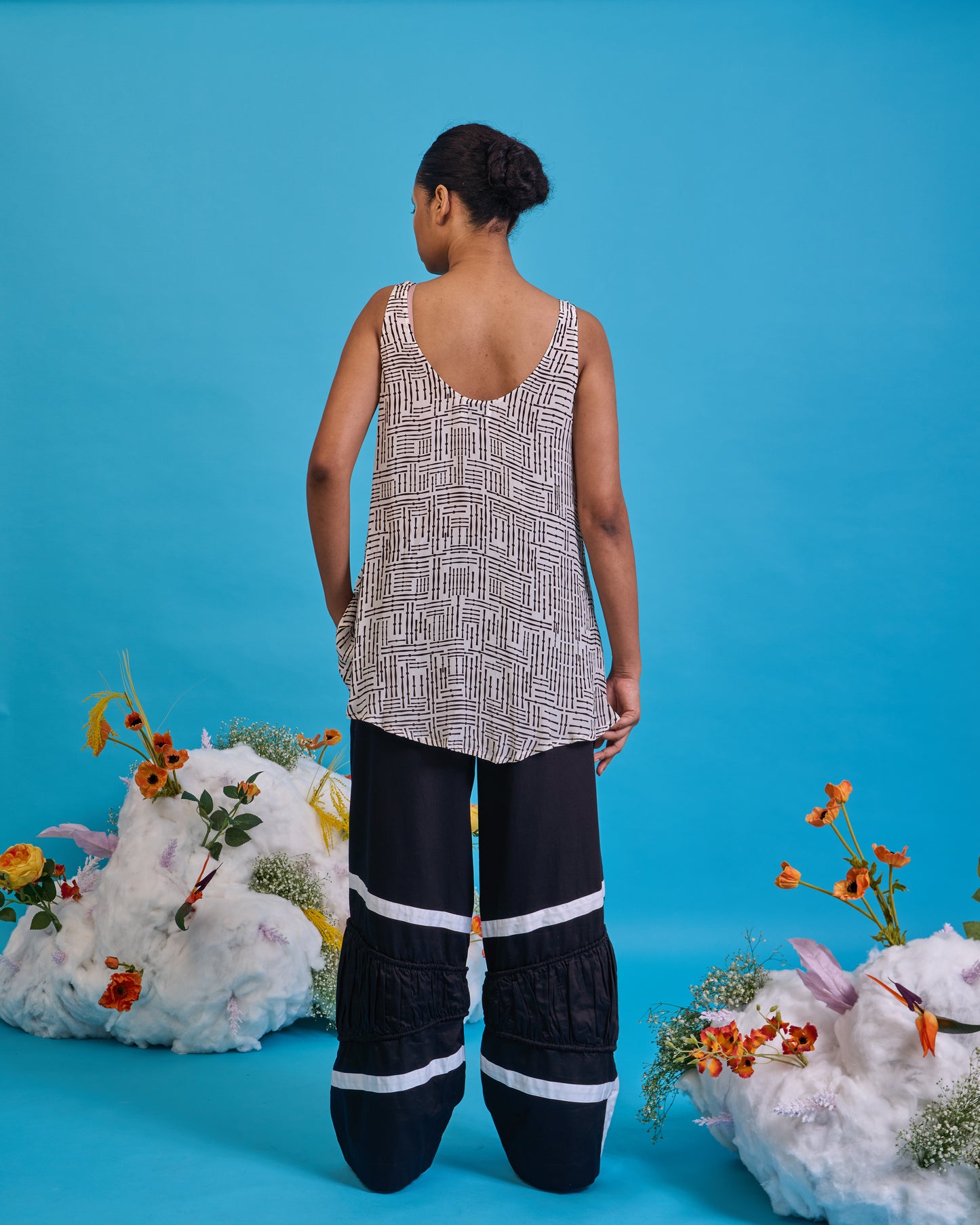 Gathered wrap trouser